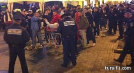 جماهير أوكرانيا تطارد الانجليز بالأسلحة البيضاء وتصيب ثلاثة