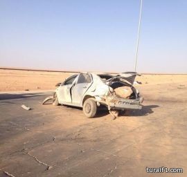 أســرة فقدت والدها وابنته بسبب حادث مروري غرب محافظة رفحاء!!