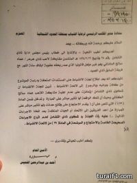 رفض إحتجاج نادي التضامن ضد نادي عرعر في دوري مكتب الحدود الشمالية ( صورة الخطاب )