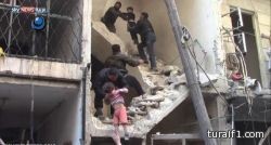 سوريا.. عشرات البراميل المتفجرة على حلب