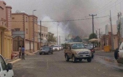 سقوط مقذوفات حوثية على الطوال يؤدي لإصابة 5 مواطنين وتضرر مسجد
