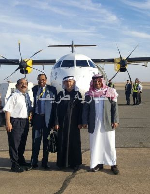 بالصور..إنطلاق أولى رحلات شركة نسما من مطار طريف