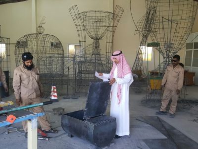 (2030م خلاصة فكر وبداية عمل) .. بلدية طريف تنشئ مصنعاً للمجسمات الجمالية والاحتياجات الخدمية