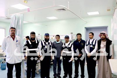 بالفيديو والصور..القطاع الصحي بطريف ينفذ خطة إخلاء فرضية بمستشفى طريف العام