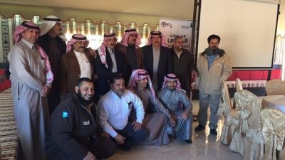 بالصور..منسوبو شركة أرامكو بطريف يحتفلون بتقاعد عدد من زملائهم بالأمن الصناعي