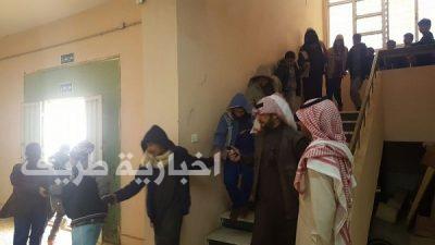 متوسطة طريف تنفذ خطة إخلاء فرضية