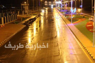 بالصور..هطول أمطار غزيرة على محافظة طريف مساء الثلاثاء