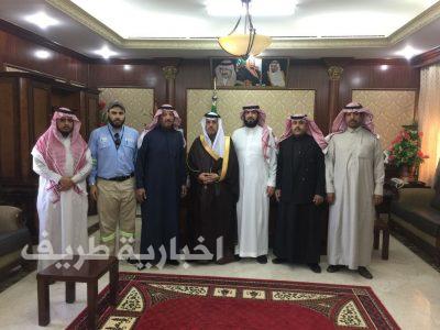بالصور..المجلس البلدي بطريف يزور محافظ طريف الجديد
