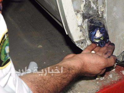بالصور..جمرك الدرة يُحبط تهريب 15 ألف حبة من حبوب “الكبتاجون”
