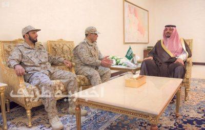 أمير الحدود الشمالية يستقبل قائد المنطقة الشمالية