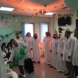 بالصور..القسم النسائي بتنمية طريف يحتفل باليوم الوطني مع المرضى المنومين بالمستشفى العام