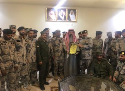 منسوبو حرس الحدود بطريف يودعون العميد حمود الدهام
