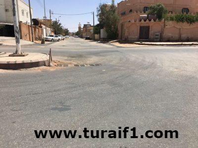 هبوط اسفلتي في شارع ابو عبيدة والاهالي يطالبون بالحلول
