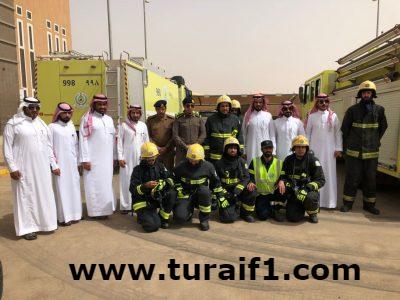 مدني رفحاء ينفذ خطة فرضية لحريق بمكتب الضمان الاجتماعي
