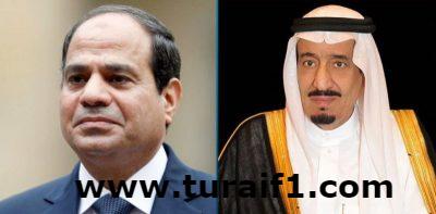 خادم الحرمين الشريفين يتلقى اتصالاً هاتفياً من الرئيس المصري