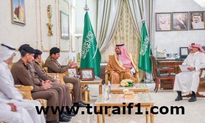 أمير منطقة الحدود الشمالية يستقبل مدير الإدارة العامة للمرور في المملكة