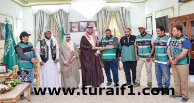 أمير الحدود الشمالية يلتقى مدير مكتب الهيئة العامة للرياضة وفريق عرعر رايدرز