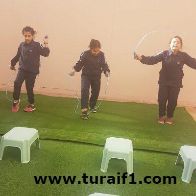 تفعيل الرياضه البدنية  بالإبتدائية الثالثة والتحفيظ بمحافظة طريف