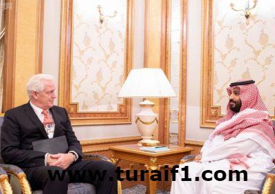 ولي العهد يستعرض مع رئيس شركة أكور أوجه الاستثمارات مع صندوق الاستثمارات العامة