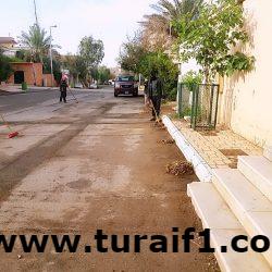 بلدية طريف تعلن البدء في إعادة تأهيل السفلتة بحي الخالدية