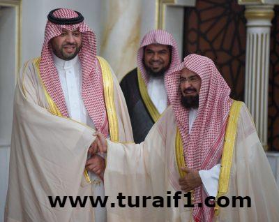 أمير منطقة الحدود الشمالية يستقبل الرئيس العام لشؤون المسجد الحرام والمسجد النبوي
