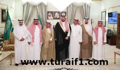 سمو الأمير فيصل بن خالد بن سلطان بن عبد العزيز يستقبل رئيس وأعضاء مجلس إدارة نادي عرعر