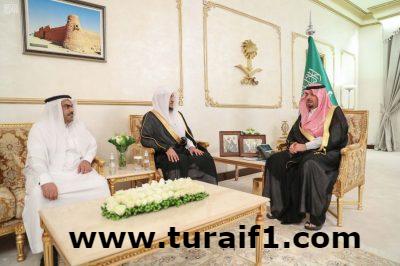 سمو أمير منطقة الحدود الشمالية يستقبل رئيس المحكمة العامة بمحافظة العويقيلة