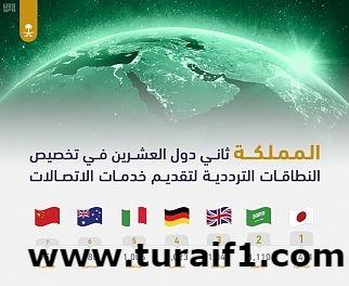 المملكة ثاني دول العشرين بعد اليابان في تخصيص النطاقات الترددية لتقديم خدمات الاتصالات بنهاية الربع الثاني 2019