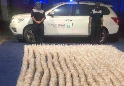 الجمارك تضبط 8.6 مليون حبة كبتاجون مخبأة داخل إرسالية “عصائر” بميناء الملك عبدالله برابغ