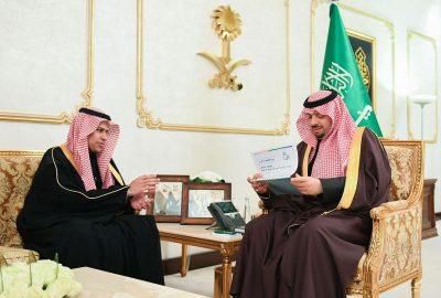 سمو أمير الحدود الشمالية يستقبل مدير صندوق تنمية الموارد البشرية «هدف»