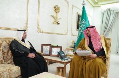 سمو أمير الحدود الشمالية يستقبل مدير مكتب هيئة الرياضة بالمنطقة