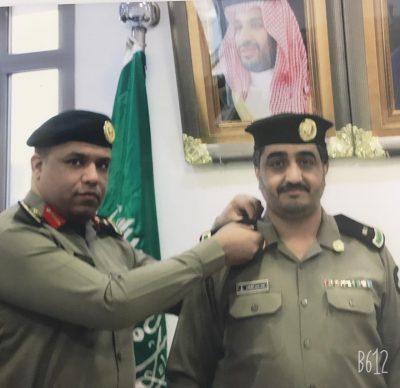 مدير شرطة محافظة طريف ‏يقلد محمد الطرفاوي رتبته الجديدة