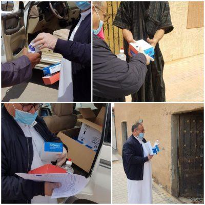 بالفيديو والصور .. جمعية طريف الخيرية توزع أكثر من 450 حقيبة من معقمات الأيدي والكمامات والسلاسل الغذائية على مستفيدي الجمعية