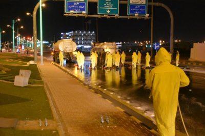 بلدية طريف تواصل تطهير الطرق والمواقع الحيوية على نطاق واسع بالمحافظة