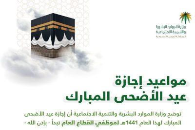 تعرف على مواعيد إجازة عيد الأضحى للقطاعين العام والخاص