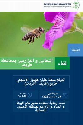 مدير عام البيئة والمياه والزراعة بالشمالية يلتقي النحالين والمزارعين بطريف