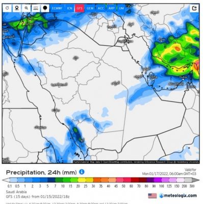 “الباردة الأقوى” تتوغل والثلوج تتهيأ.. “خريطة ثامن أيام المطرية” بتوقيع “المسند”