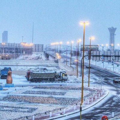 “الأرصاد”: تساقط الثلوج على الحدود الشمالية والجوف