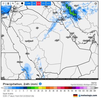 “الباردة” تتوغل وحزام يهطل.. “المسند”: لا “مطرية” تلوح والصفر حاضر!