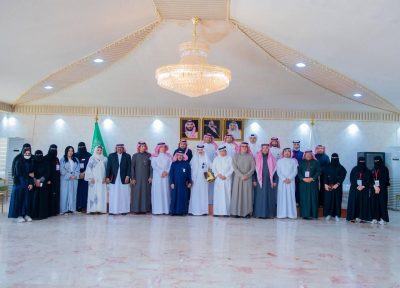 الضيوف والمشاركين في الملتقى الأول للجمعيات الإعلامية يزورون جامعة الحدود الشمالية