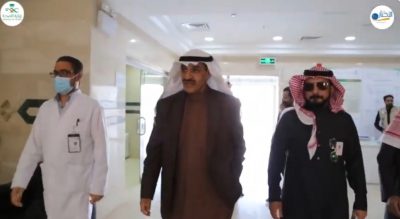 بالفيديو والصور .. محافظ طريف يشارك احتفال مركز الغسيل الكلوي بمستشفى المحافظة