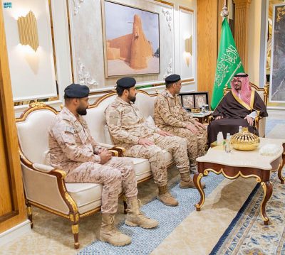 سمو نائب أمير الحدود الشمالية يلتقي بركن إدارة الفوج الـ37 بالحرس الوطني