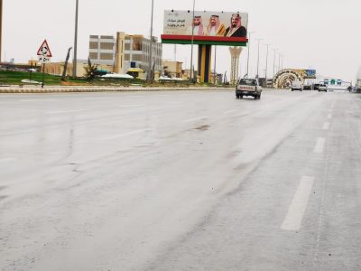 بالصور .. أمطار خفيفة على محافظة طريف