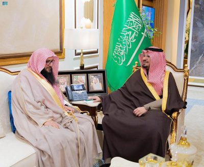 سمو نائب أمير الحدود الشمالية يستقبل مدير فرع وزارة الشؤون الإسلامية بالمنطقة المعين حديثًا