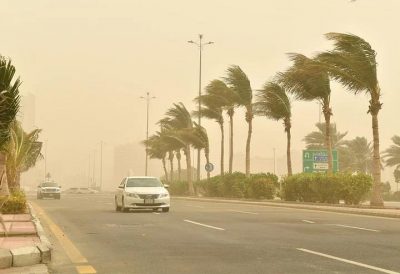منها الشمالية .. “الأرصاد”: رياح مثيرة للأتربة على 8 مناطق من الخميس إلى السبت