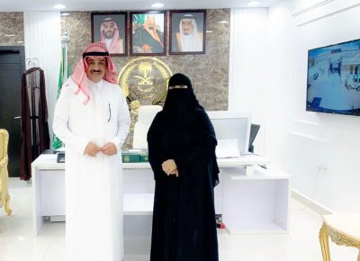 محافظ طريف يستقبل المستشارة “فاتن احمد الهندي”