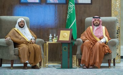 أمير الحدود الشمالية يستقبل وزير الشؤون الإسلامية ويدشّن البرنامج الدعوي ” ولاء وعطاء “