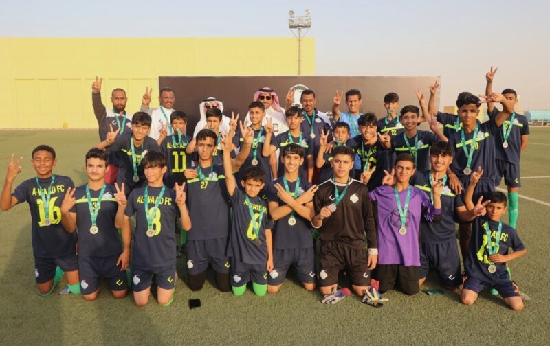 بالصور .. براعم نادي الوعد بطريف يحصل على المركز الثاني بدوري براعم الحدود الشمالية