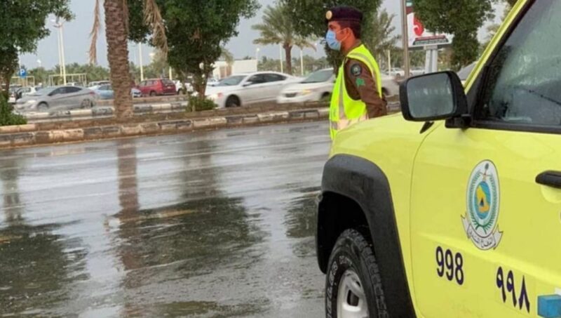 الدفاع المدني: استمرار هطول الأمطار الرعدية على معظم مناطق المملكة حتى يوم الخميس المقبل