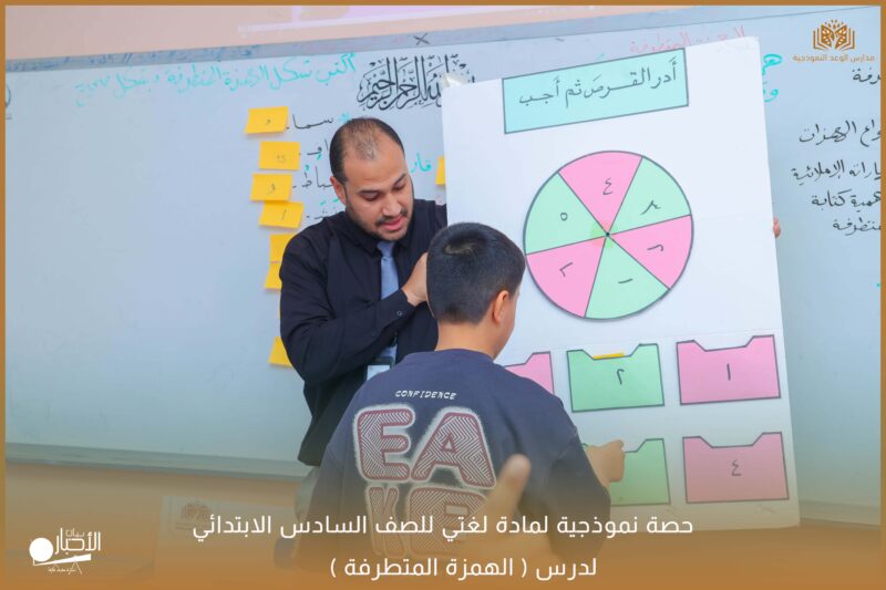 بالفيديو والصور .. مدارس الوعد بطريف تقيم حصة نموذجية لمادة لغتي للصف السادس الابتدائي